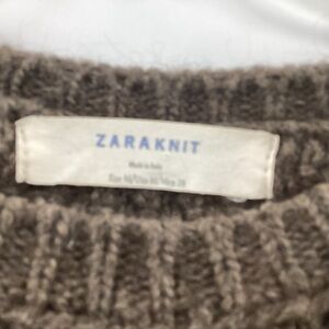 Zara Brown Knit Sweater - Crew Neck